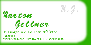marton gellner business card